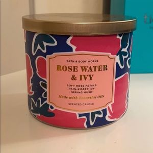 Bath and Body Works Rose Water 3 Wick Candle